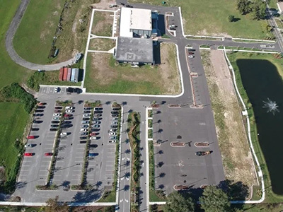 aerial parking lot 2 before sealcoating