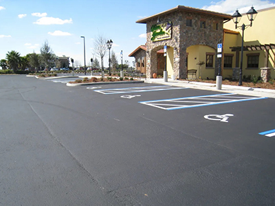 Olive Garden parking lot handicap striping