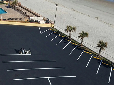 parking lot parking space striping